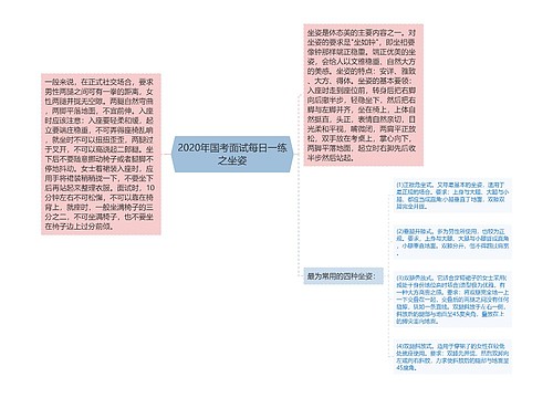 2020年国考面试每日一练之坐姿