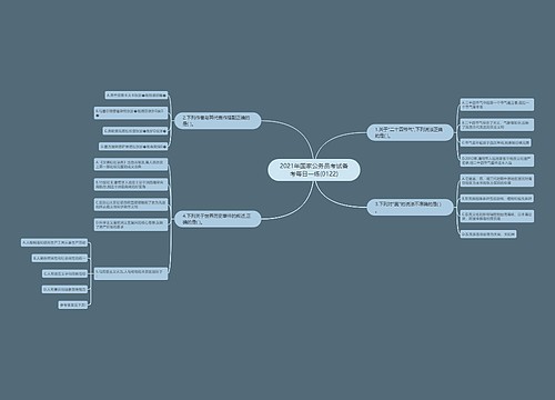2021年国家公务员考试备考每日一练(0122)