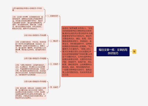 每日文章一练：文章的写作好技巧