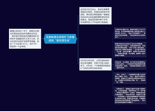 王家岭透水获救矿工新春感言“更珍惜生命”