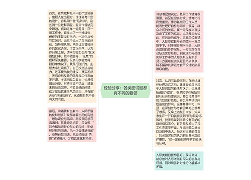 经验分享：各类面试题都有不同的要领