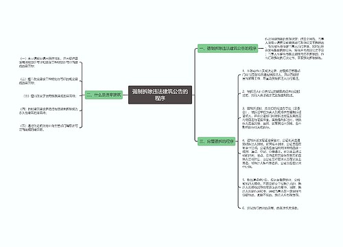 强制拆除违法建筑公告的程序