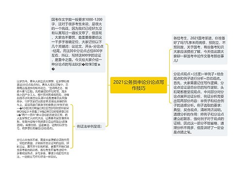 2021公务员申论分论点写作技巧