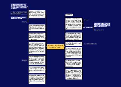 每日面试一练：保护地球不能只成为“口号”