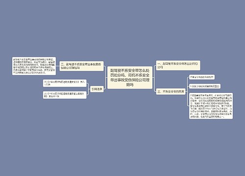 副驾驶不系安全带怎么处罚扣分吗，司机不系安全带出事故受伤保险公司理赔吗