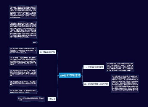 治安拘留记录档案吗