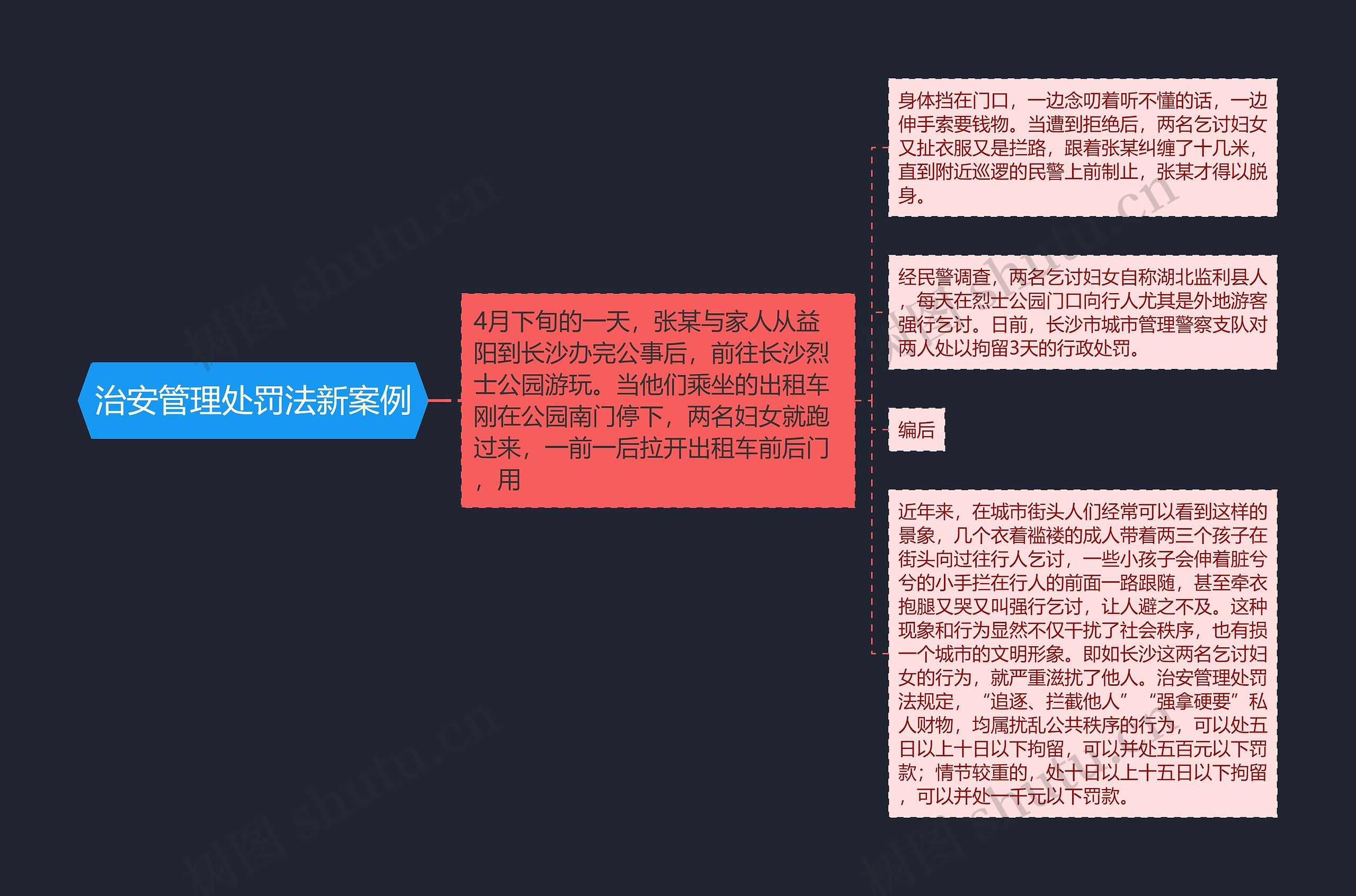 治安管理处罚法新案例思维导图