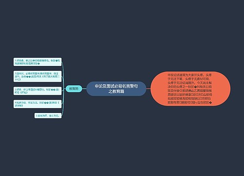 申论及面试必背名言警句之教育篇