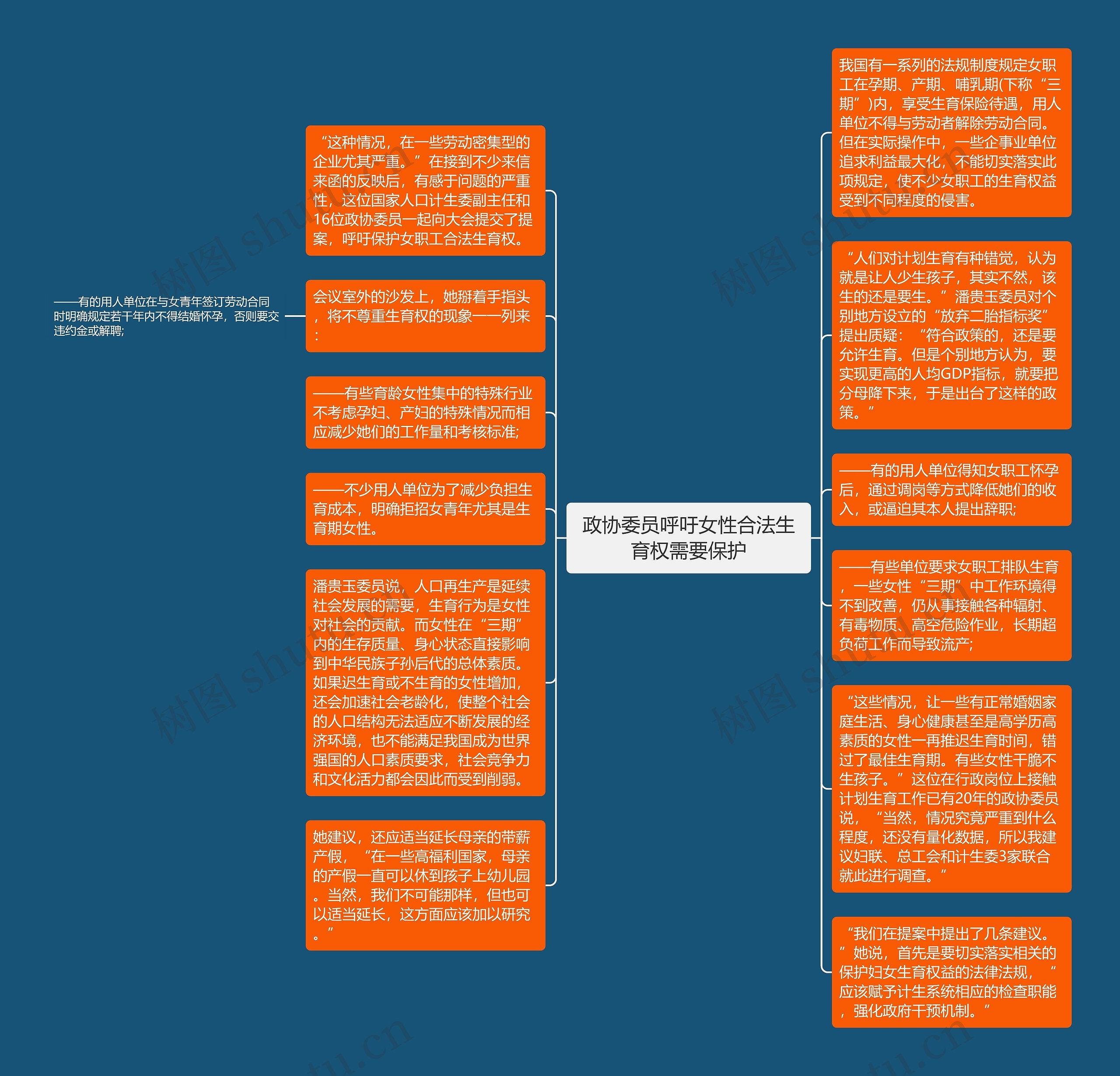 政协委员呼吁女性合法生育权需要保护思维导图