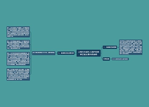 上海市未成年人保护条例修正案主要内容说明