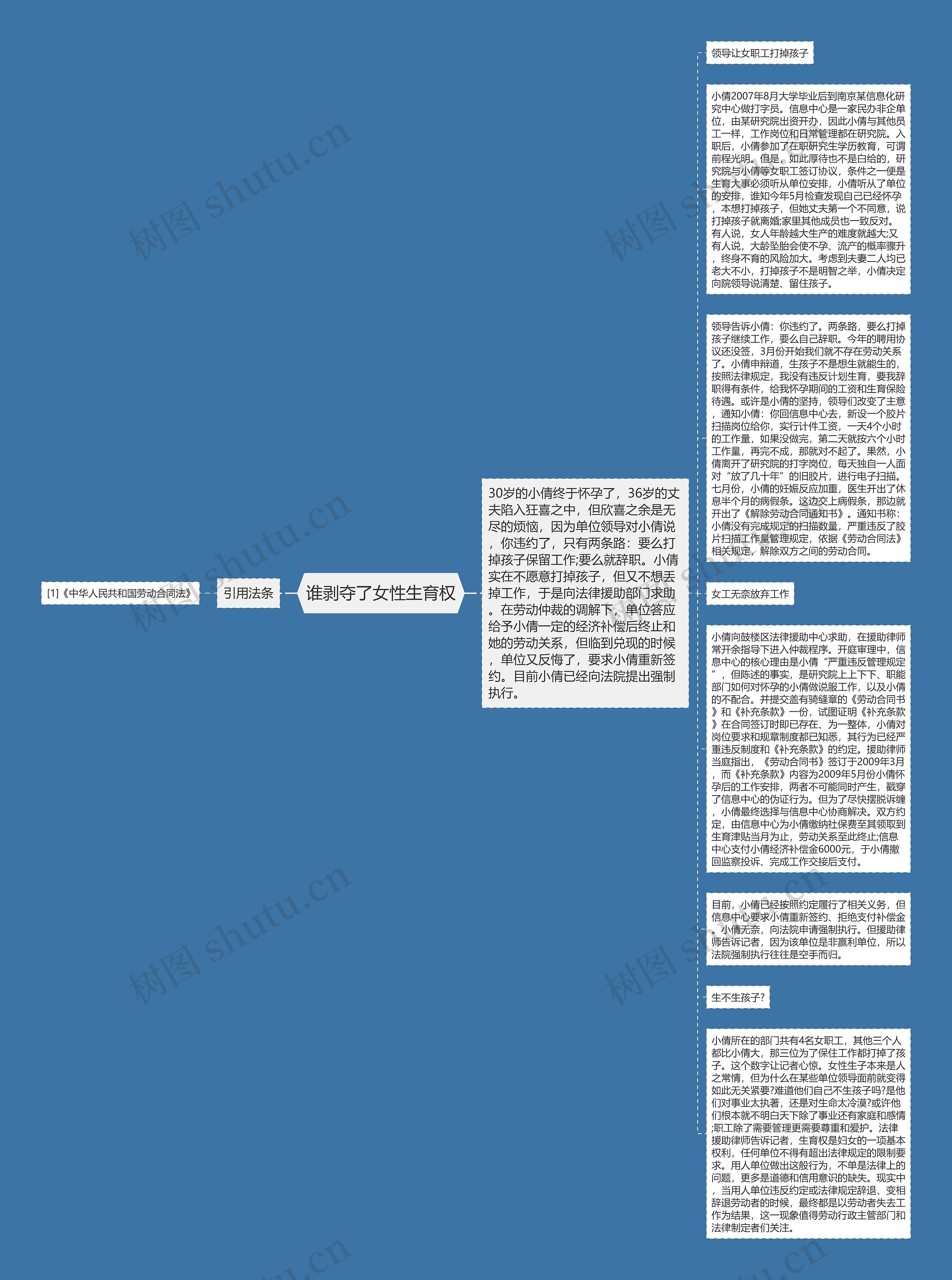 谁剥夺了女性生育权思维导图
