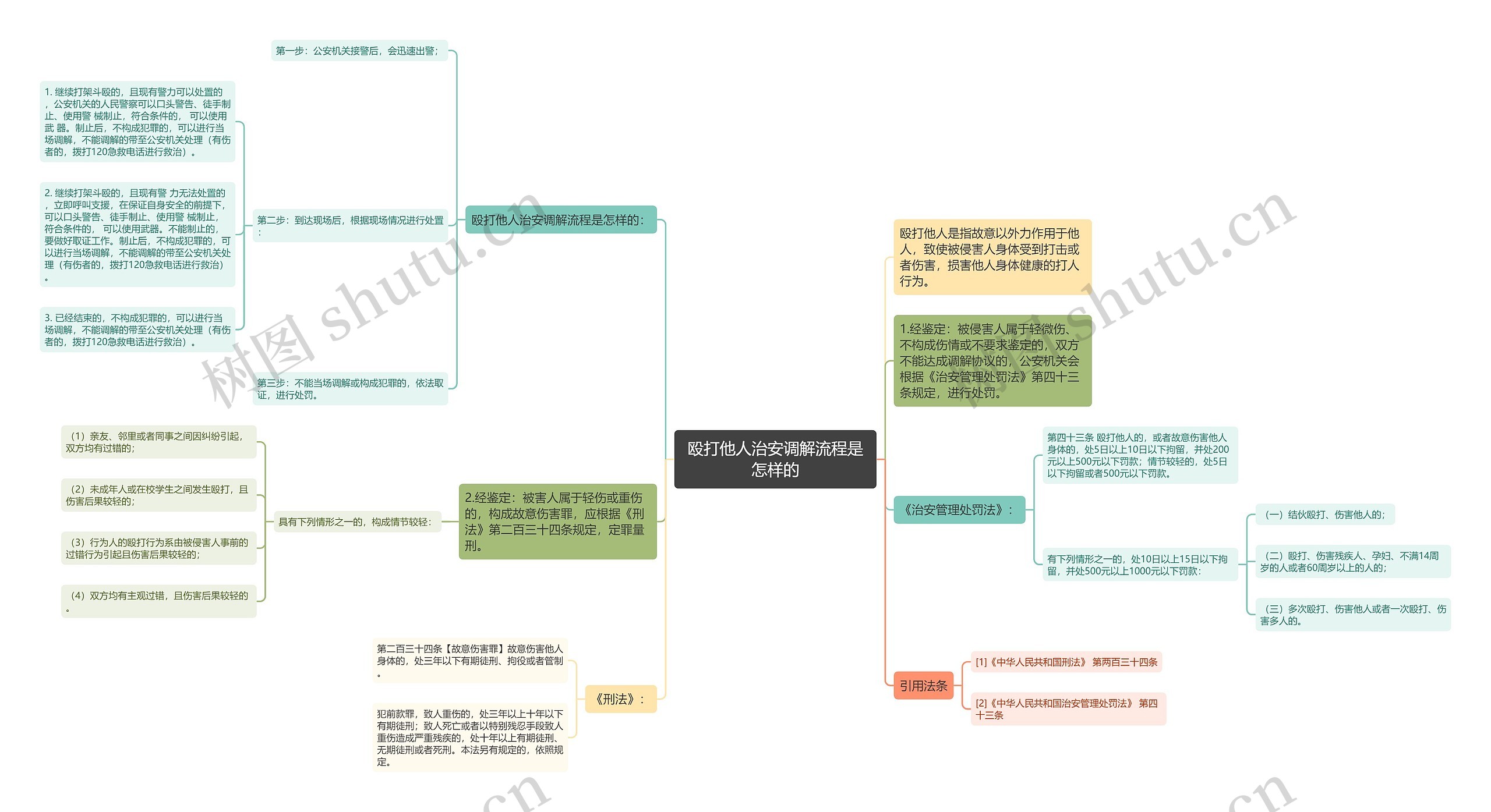 殴打他人治安调解流程是怎样的思维导图