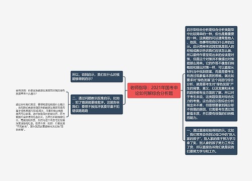 老师指导：2021年国考申论如何解综合分析题