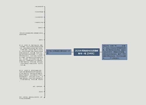 2020年青海省考言语理解备考一练【0408】