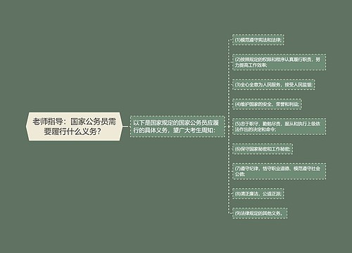 老师指导：国家公务员需要履行什么义务？