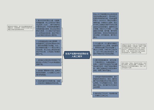 在生产实践中的运用安全人机工程学