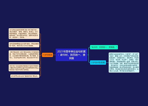 2021年国考申论金句积累：政令时，则百姓一，贤良服