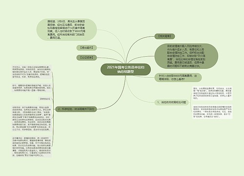 2021年国考公务员申论归纳总结题型