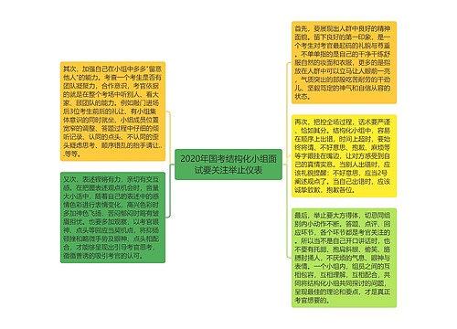 2020年国考结构化小组面试要关注举止仪表