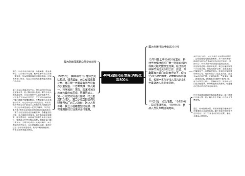 40吨四氯化硅泄漏 消防疏散800人