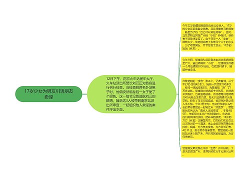 17岁少女为男友引诱朋友卖淫