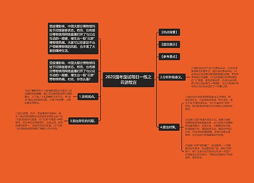 2020国考面试每日一练之云游故宫