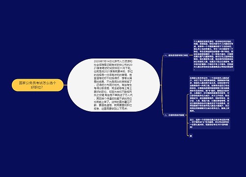 国家公务员考试怎么选个好职位？