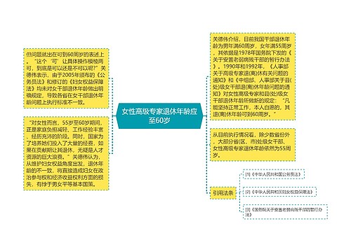 女性高级专家退休年龄应至60岁
