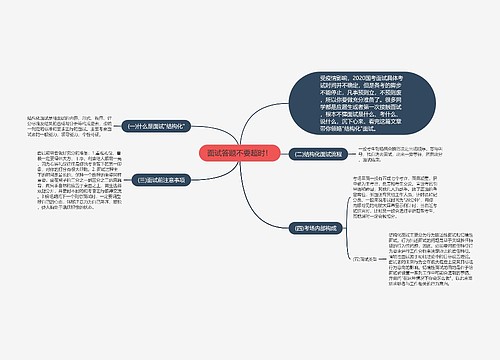 面试答题不要超时！