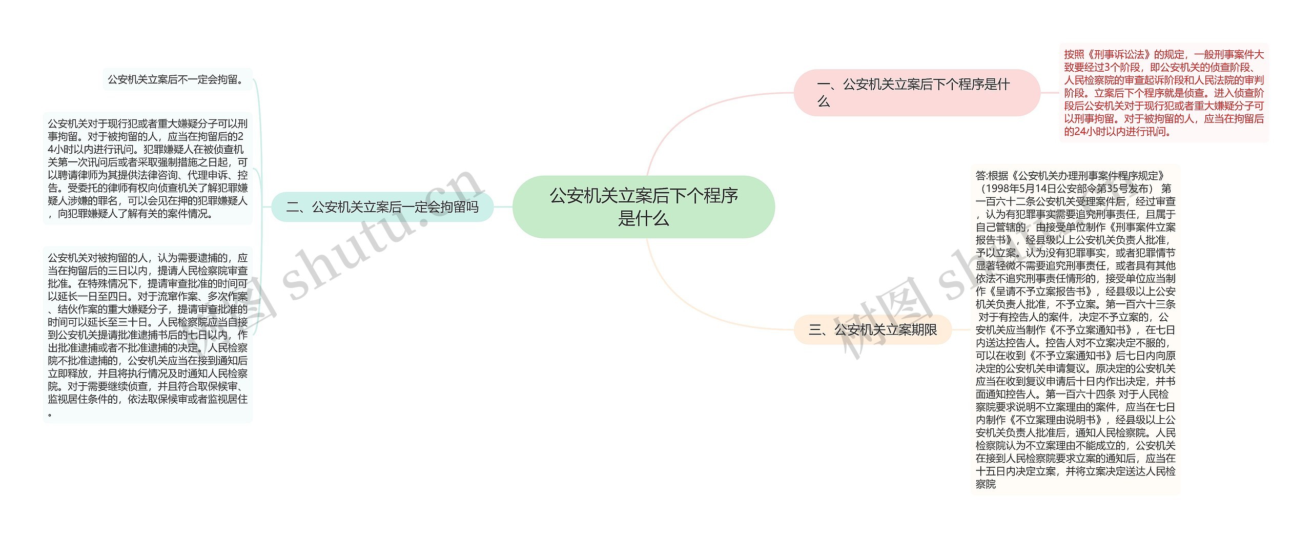 公安机关立案后下个程序是什么思维导图