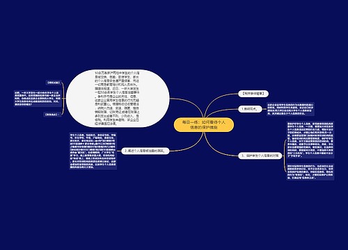 每日一练：如何看待个人信息的保护措施