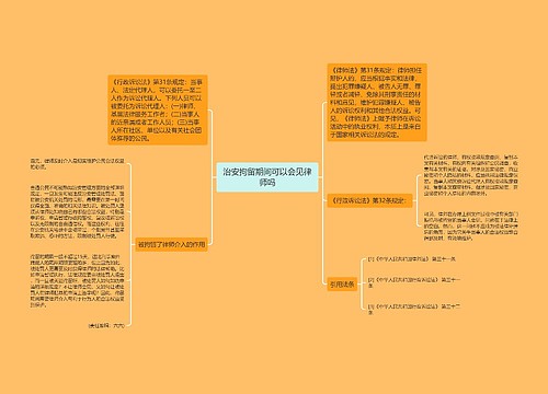 治安拘留期间可以会见律师吗