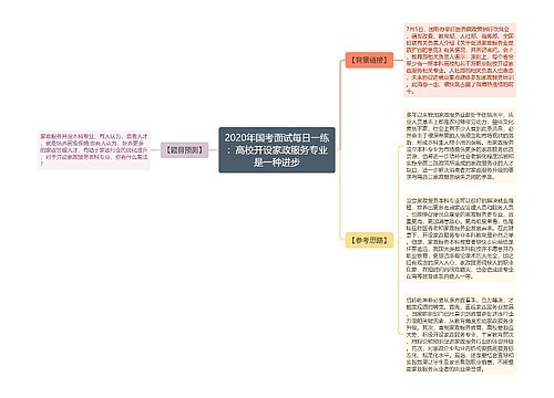 2020年国考面试每日一练：高校开设家政服务专业是一种进步