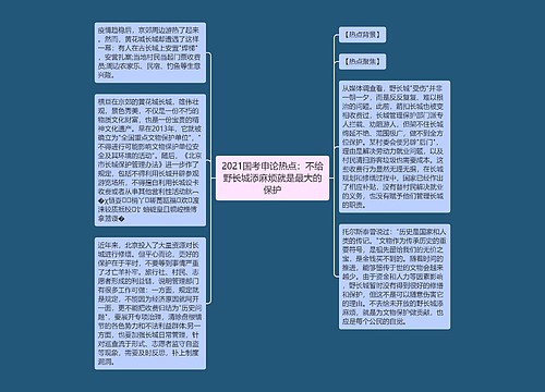 2021国考申论热点：不给野长城添麻烦就是最大的保护