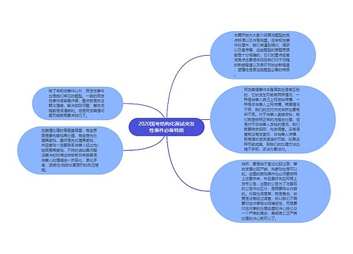 2020国考结构化面试突发性事件必备特质