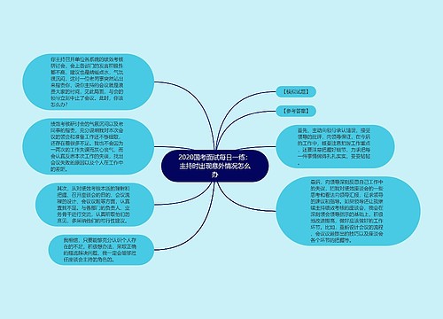 2020国考面试每日一练：主持时出现意外情况怎么办