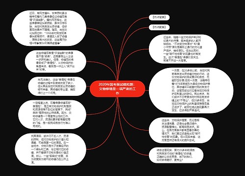 2020年国考面试模拟题：文物修缮是一项严肃的工作