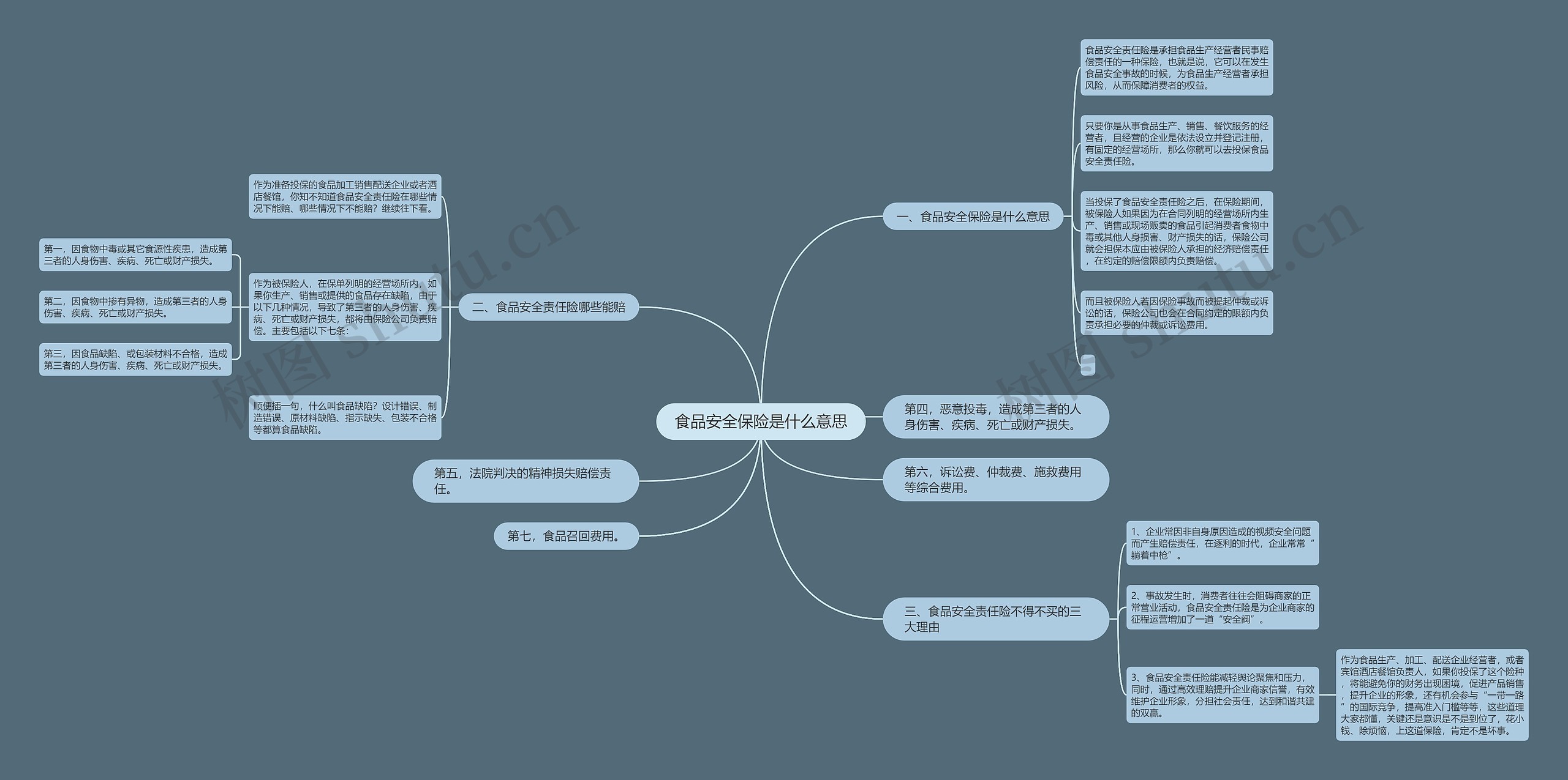 食品安全保险是什么意思思维导图