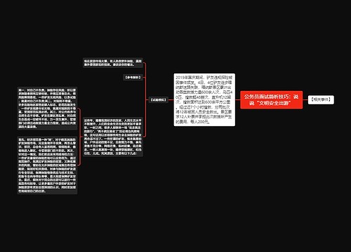 公务员面试简析技巧：说说“文明安全出游”