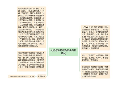 处罚与教育结合自由裁量细化