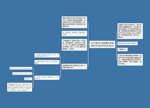 2021国考行测数量关系解题技巧之数字相加的秘诀