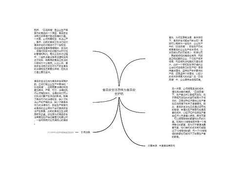 食品安全法怎样为食品安全护航