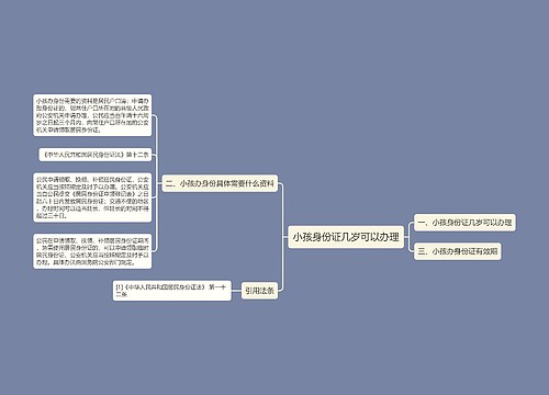 小孩身份证几岁可以办理