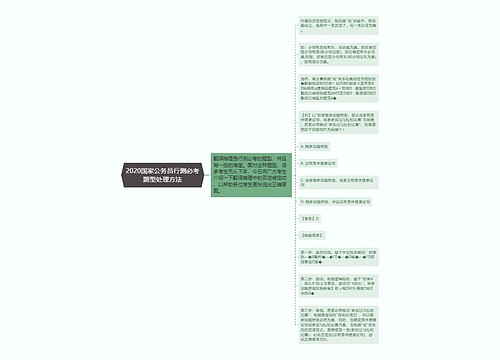 2020国家公务员行测必考题型处理方法