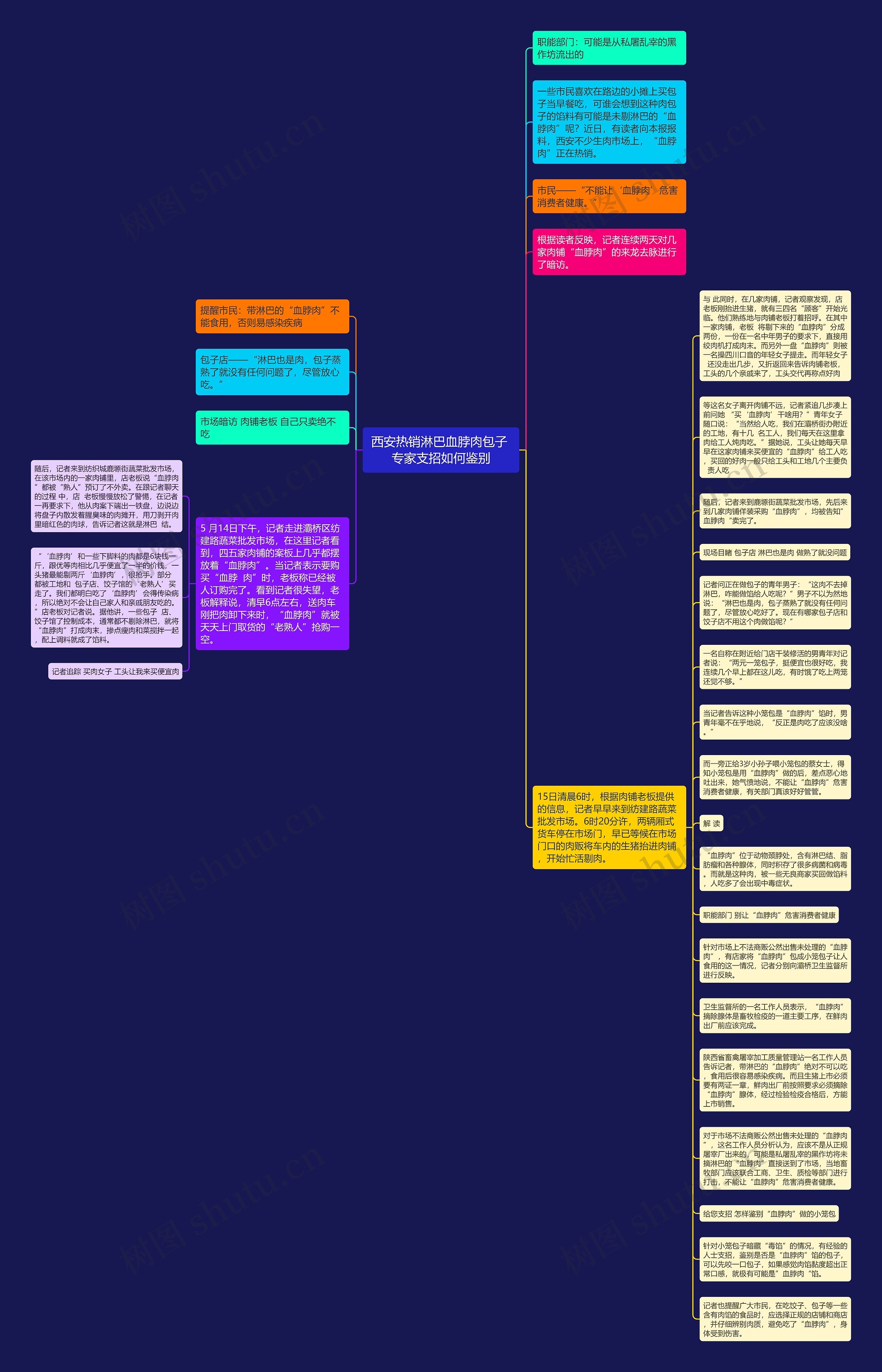 西安热销淋巴血脖肉包子 专家支招如何鉴别思维导图