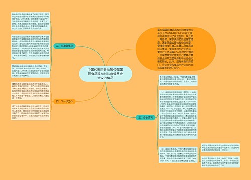 中国代表团参加第40届国际食品添加剂法典委员会会议的情况