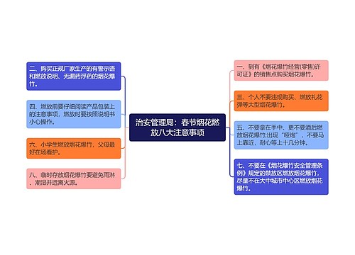 治安管理局：春节烟花燃放八大注意事项