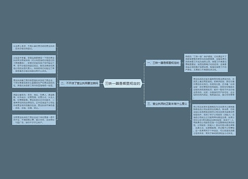 三铁一器是哪里规定的