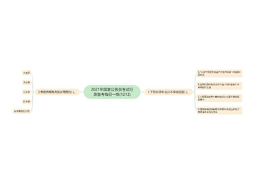 2021年国家公务员考试行测备考每日一练(1212)