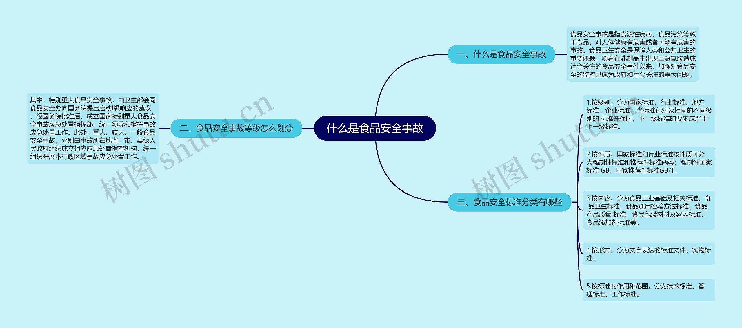 什么是食品安全事故思维导图